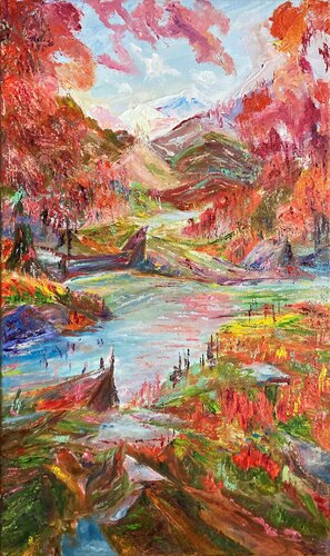 Fantasy of Autumn van Lusie Schellenberg, Schilderij te koop op Singulart