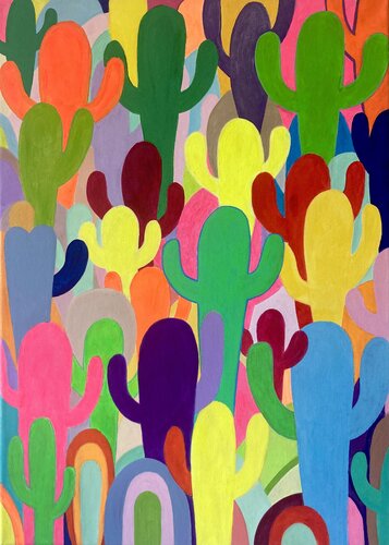Kaktus-Chor di Lusie Schellenberg, Pittura in vendita su Singulart