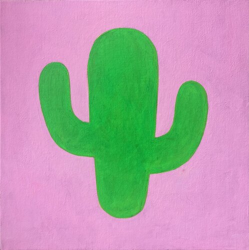 Cactus Pop Grid – Modul Nr.2 van Lusie Schellenberg, Schilderij te koop op Singulart
