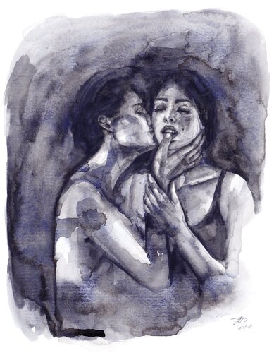 Watercolour on Paper (29x41 cm) - Giving birth to the new worlds von Anna Dart, Malerei kaufen auf Singulart