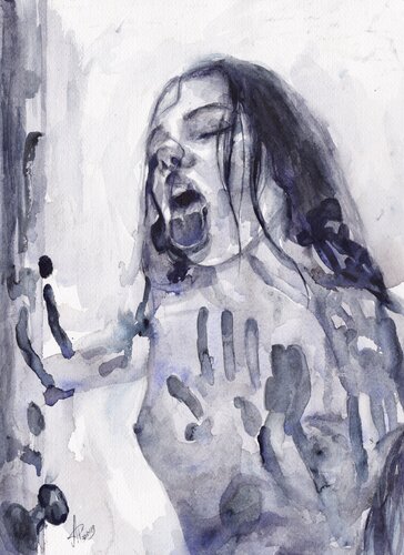 Watercolour on Paper (29x41 cm) - I wanna be your vacuum cleaner breathing in your dust von Anna Dart, Malerei kaufen auf Singulart