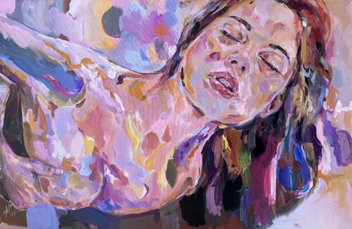 Please Open The Window (60x92 cm) - XL di Anna Dart, Pittura in vendita su Singulart