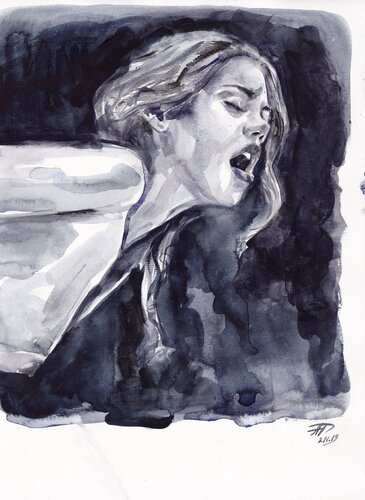 Watercolour on Paper (29x41 cm) - Storming van Anna Dart, Schilderij te koop op Singulart