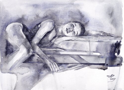 Watercolour on Paper (29x41 cm) - I want the brighter word than 'bright' van Anna Dart, Schilderij te koop op Singulart
