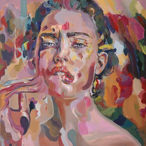 Noctambulance (100x100 cm) - XL van Anna Dart, Schilderij te koop op Singulart