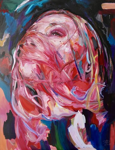Weightlessness (116x89 cm) - XXL van Anna Dart, Schilderij te koop op Singulart