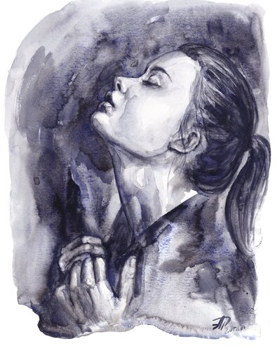 Watercolour on Paper (29x41 cm) - Your heart smells like roses di Anna Dart, Pittura in vendita su Singulart