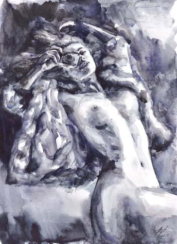 Giclée Print (30x40 cm) - Learning the art of saying goodbye di Anna Dart, Stampa in vendita su Singulart