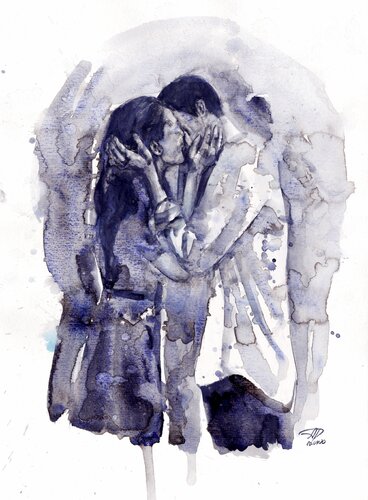 Watercolour on Paper (29x41 cm) - Our path home di Anna Dart, Pittura in vendita su Singulart