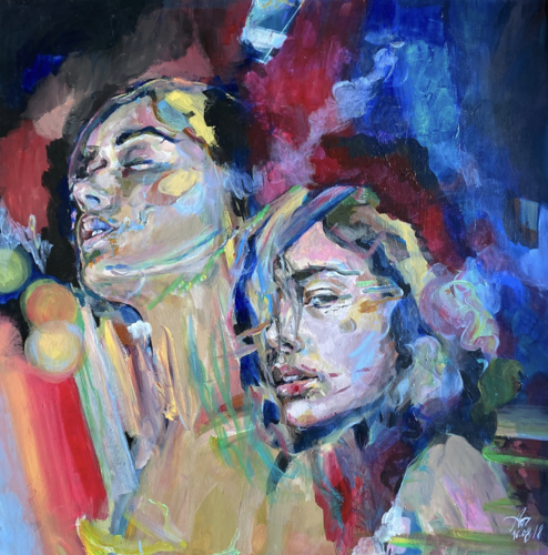 Forever Young (100x100 cm) - XL van Anna Dart, Schilderij te koop op Singulart