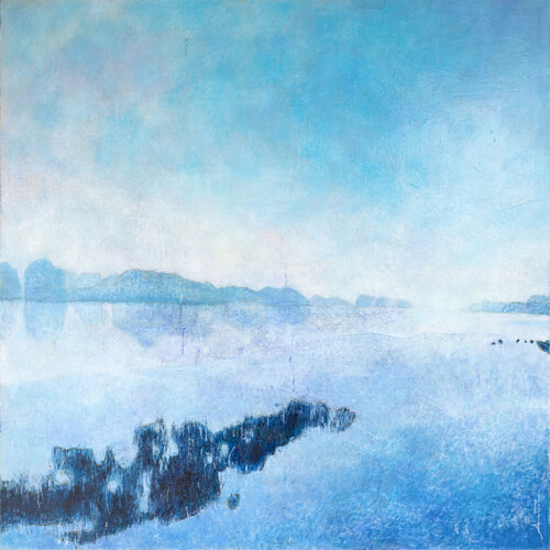 Dialogue entre Loire et ciel par Marie-Pierre Autonne, Peinture en vente sur Singulart