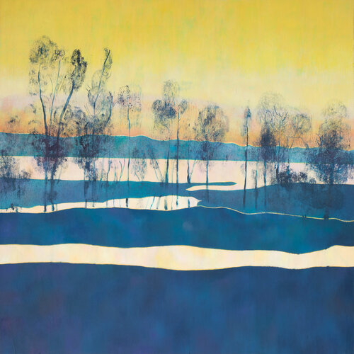 Crépuscule de Loire by Marie-Pierre Autonne, 회화 for Sale on Singulart