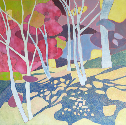 Les cerisiers de Maulévrier by Marie-Pierre Autonne, Painting for Sale on Singulart