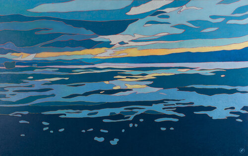 Nuées de bleus by Marie-Pierre Autonne, 회화 for Sale on Singulart