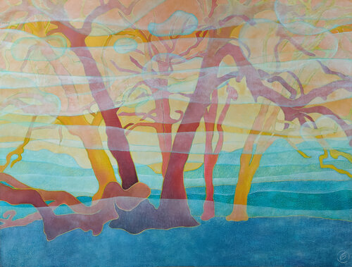 Le bleu des brumes by Marie-Pierre Autonne, 회화 for Sale on Singulart