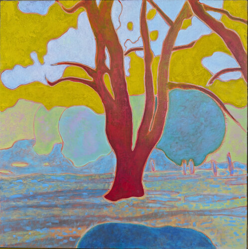 L'arbre rouge van Marie-Pierre Autonne, Schilderij te koop op Singulart