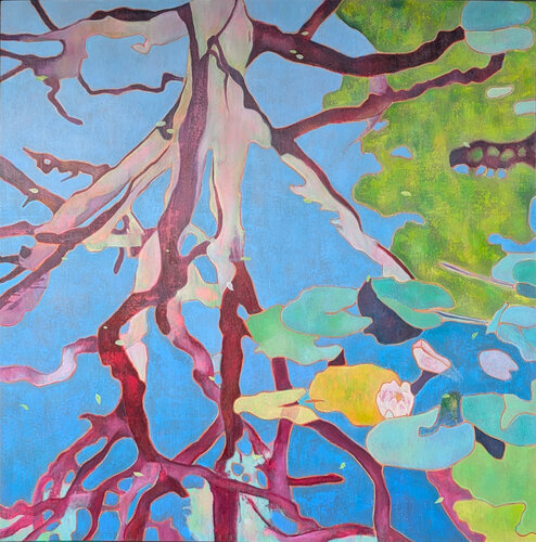 Le miroir du château du pin by Marie-Pierre Autonne, 회화 for Sale on Singulart