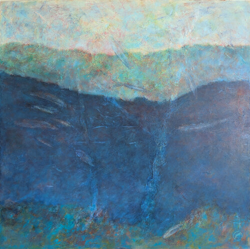 Le bleu des poissons di Marie-Pierre Autonne, Pittura in vendita su Singulart