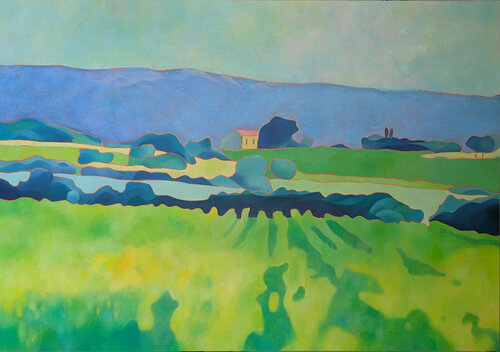 Les verts du Mont-Ventoux by Marie-Pierre Autonne, 회화 for Sale on Singulart