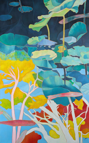 Les poissons rêvent en couleurs by Marie-Pierre Autonne, 회화 for Sale on Singulart