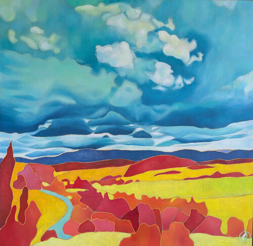 Soleil d'orage by Marie-Pierre Autonne, 회화 for Sale on Singulart