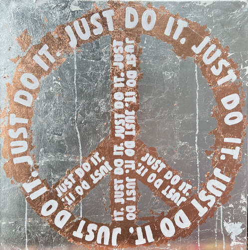 PEACE. JUST DO IT. von Karin Doering, Malerei kaufen auf Singulart