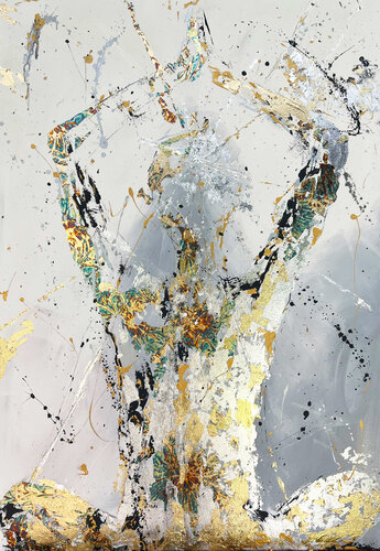 LICHTGESTALT XXI Yoga Asana Lotussitz van Karin Doering, Schilderij te koop op Singulart