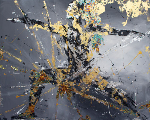 LICHTGESTALT XXIV Yoga Asana Virabhadrasana de Karin Doering, Pintura a la venta en Singulart