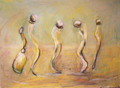 Seaside. Dancers. par Vladimir Kolosov, Œuvre sur papier en vente sur Singulart