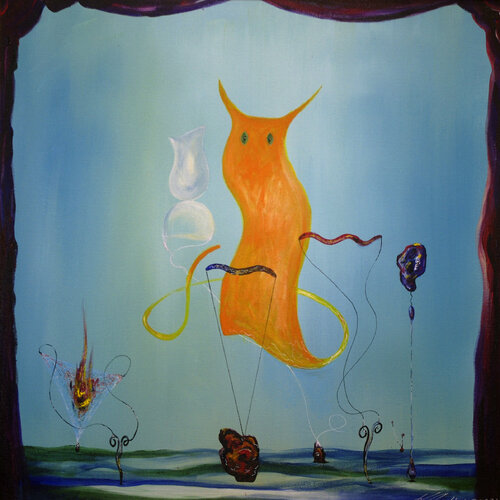 Cecille is playing with her tail by Vladimir Kolosov, Painting for Sale on Singulart