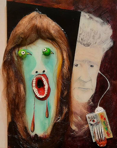 Gordon Cole is witnessing Laura Palmer scream van Vladimir Kolosov, Schilderij te koop op Singulart