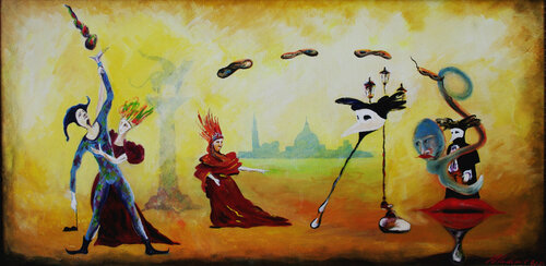 Carnevale Veneziano, Part II di Vladimir Kolosov, Pittura in vendita su Singulart