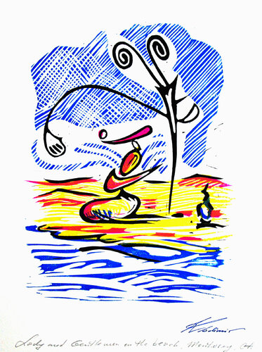 Lady and Gentleman on the beach (Monterey Bay, CA) von Vladimir Kolosov, Druck kaufen auf Singulart