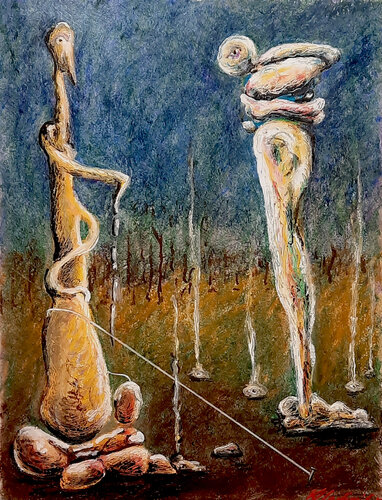 Two personages di Vladimir Kolosov, Pittura in vendita su Singulart