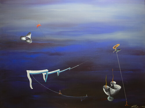 H. Whitney's dream van Vladimir Kolosov, Schilderij te koop op Singulart