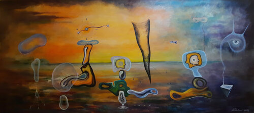 Inside the metaphysical nature of sense of falesia by Vladimir Kolosov, Painting for Sale on Singulart