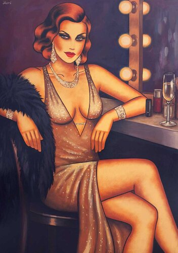 "Backstage Secrets" - Serie Femme Fatale di Ekaterina Moré, Pittura in vendita su Singulart