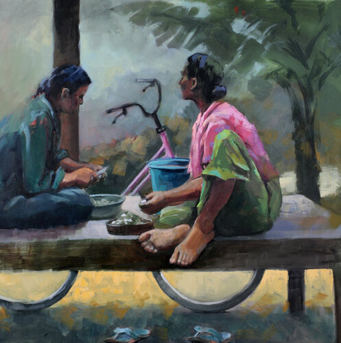 Préparation culinaire di Florence Dias-Looten, Pittura in vendita su Singulart