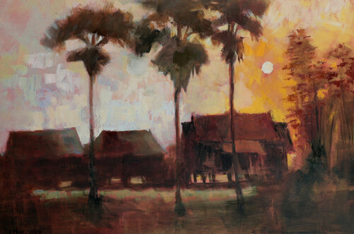 Les ronniers au couchant de Florence Dias-Looten, Pintura a la venta en Singulart