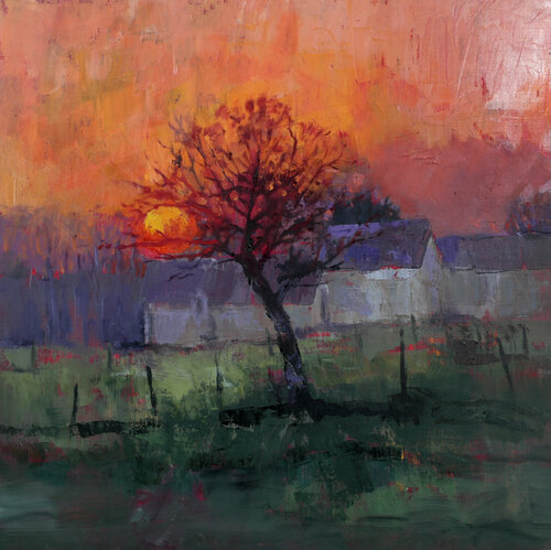 ciel rouge van Florence Dias-Looten, Schilderij te koop op Singulart