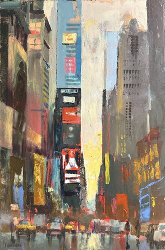 Time Square de Florence Dias-Looten, Pintura a la venta en Singulart