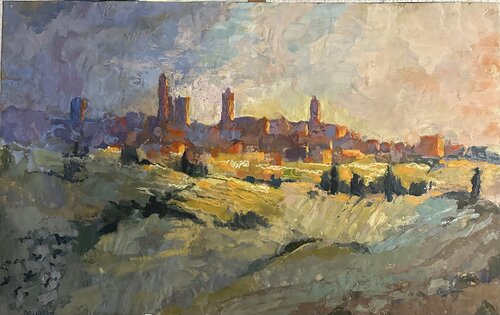 San Gemigniano de Florence Dias-Looten, Pintura a la venta en Singulart