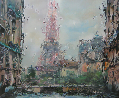 citydrops paris von richard jurtitsch, Malerei kaufen auf Singulart