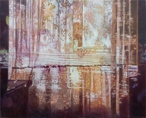 Curtains von richard jurtitsch, Malerei kaufen auf Singulart