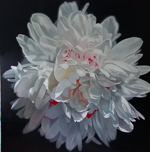 White Peony von richard jurtitsch, Malerei kaufen auf Singulart