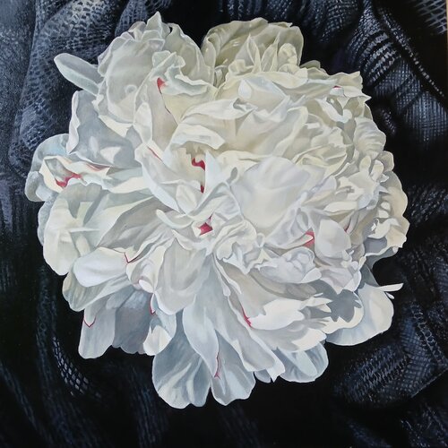 Whites on black tissue von richard jurtitsch, Malerei kaufen auf Singulart