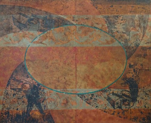 Im Vorfeld der Sichtbarkeit ( zweiteilig ) by richard jurtitsch, 회화 for Sale on Singulart