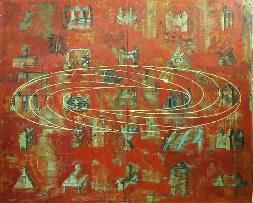 Miniaturisierte Ablaufmuster, ( 2 teilig ) de richard jurtitsch, Pintura a la venta en Singulart