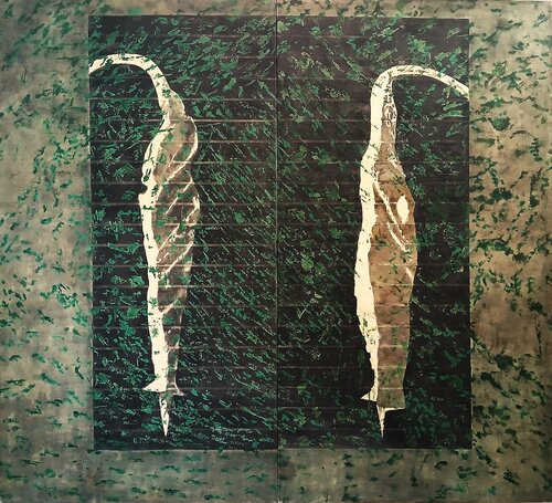 Wunder der Natur (Blossfeldt) (2 teilig) von richard jurtitsch, Malerei kaufen auf Singulart