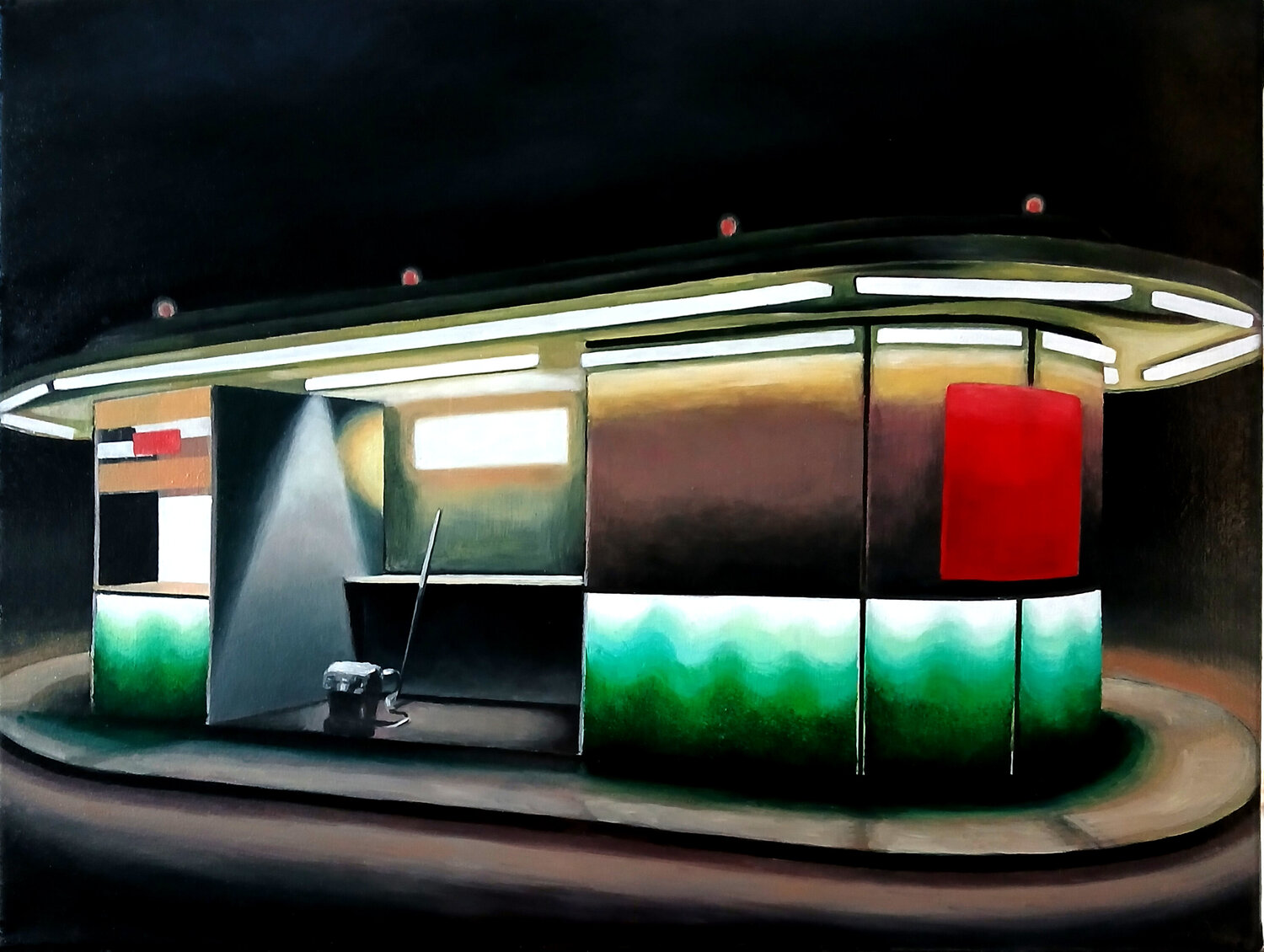 Building by night ( Kiosk) richard jurtitsch